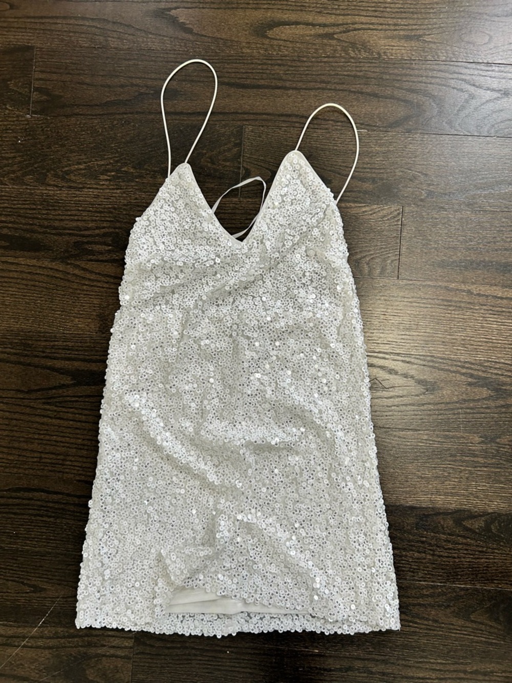 Lulu's White Sequin Mini Dress